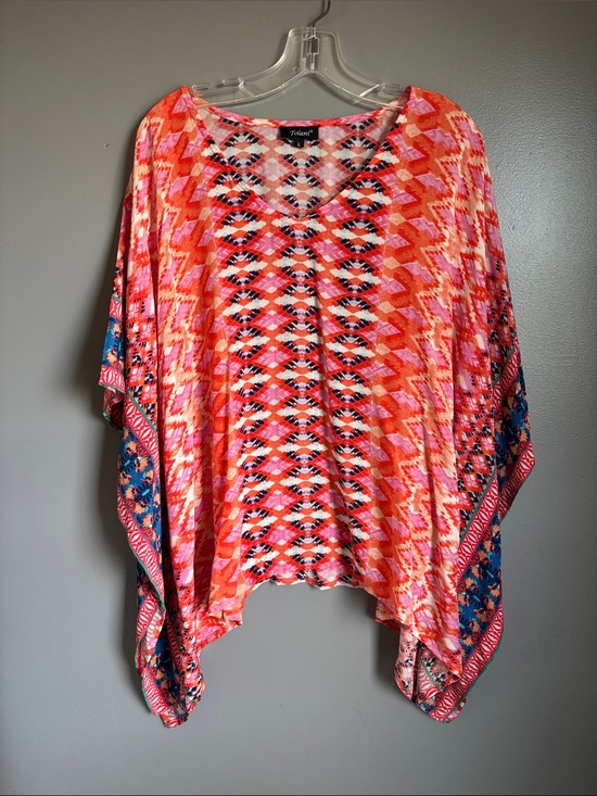 Tolani Tops - Tolani 100% silk top - kaftan style blouse * sz L *